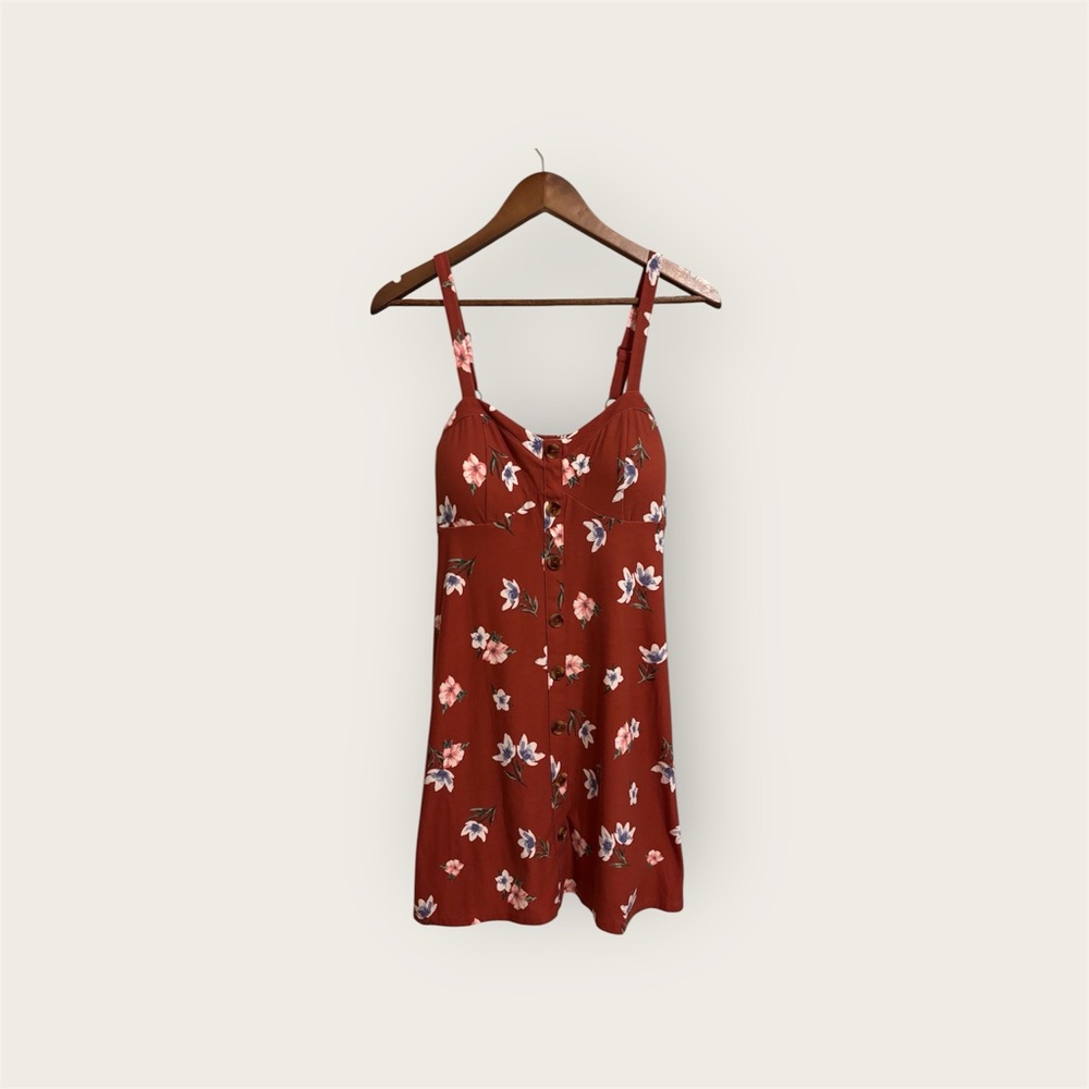 No Boundaries Orange Floral Dress